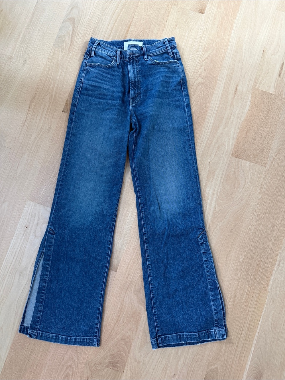 MOTHER  High-Rise Jeans  Side Slits "the hustler sidewinder" cowboys don't cry